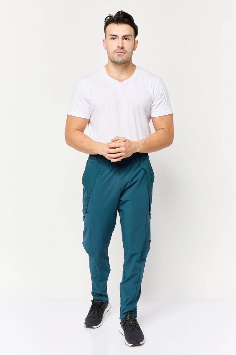 Adidas Men Slim Fit Outdoor Escape Cargo Pants, Teal Green  - Image 2