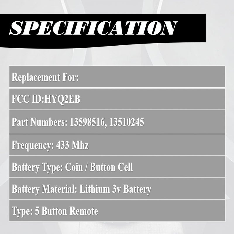 MechanMagic Key Fob Replacement for Cadillac XT5, XTS, XT4, XT6 - Smart Keyless Entry Remote Control - Image 4