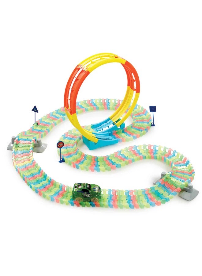 ADDO Totally Track Glow Loop 165 Pieces, Battery Operated – Race Track Toy Set for Kids Ages 3+ - Image 1