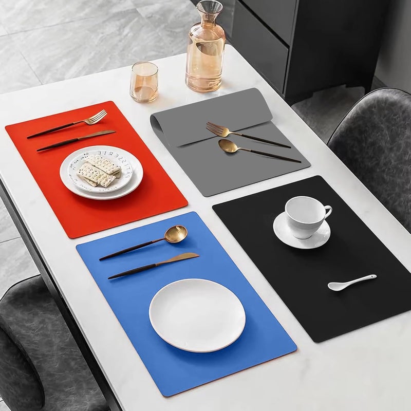 PUSCRIENO Silicone Placemats, Food-Grade Non-Slip Waterproof, Dining, Stain Resistant, Countertop Protector, Kitchen Counter Mat, Heat Resistant, Baking mat Dishwasher Safe - Image 3
