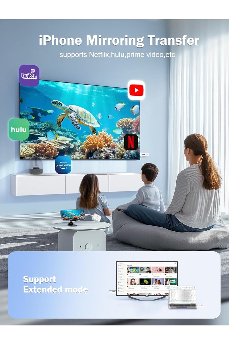 Lemorele Wireless HDMI Transmitter and Receiver Kit, Portable Wireless HDMI Extender,2.4/5G 164ft Range 1080P Full HD,for Streaming Video&Audio to HD TV/Projector/Monitor from Laptop/Camera/TV-Boxs（Type-C Kit） - Image 2