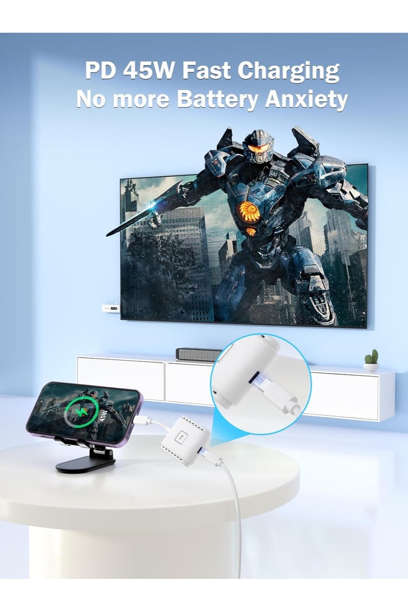 Lemorele Wireless HDMI Transmitter and Receiver Kit, Portable Wireless HDMI Extender,2.4/5G 164ft Range 1080P Full HD,for Streaming Video&Audio to HD TV/Projector/Monitor from Laptop/Camera/TV-Boxs（Type-C Kit） - Image 3