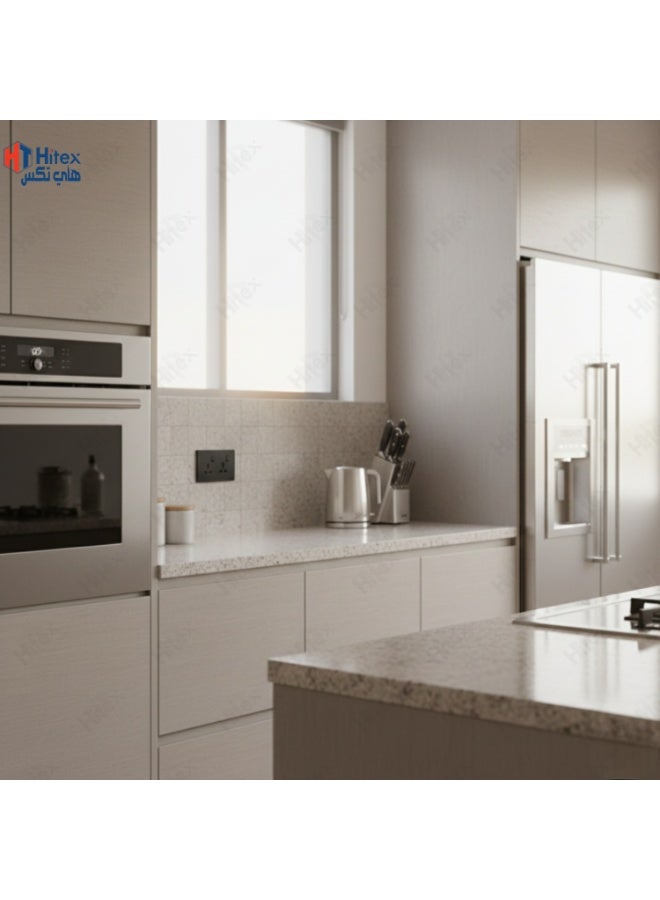 هيتكس مقبس ليجراند متعدد المعايير 13 أمبير 2 جيجا 281122 ميجابايت - أسود غير لامع، ماليا سينسز، مقبس عالمي ثنائي الفتحات، تصميم عصري متين ونحيف للمنازل والمكاتب - 2، 3، 4، 5، 8 و10 أشكال (2) - Image 3