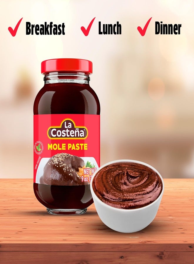 La Costeña Mild Mole Sauce - Traditional Paste with Ancho Chiles, Cacao & Spices - Mexican Food, Enchilada Seasoning, Meat Marinade, Rice, Tamale, Taco, Burger, Comida Mexicana - 9oz, 12 Pack Jar - Image 5