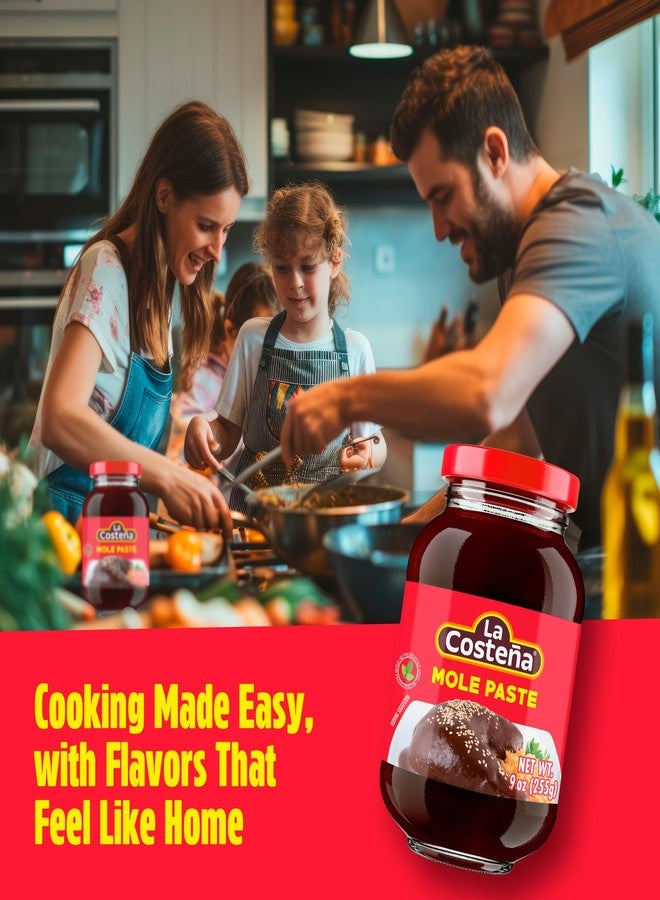 La Costeña Mild Mole Sauce - Traditional Paste with Ancho Chiles, Cacao & Spices - Mexican Food, Enchilada Seasoning, Meat Marinade, Rice, Tamale, Taco, Burger, Comida Mexicana - 9oz, 12 Pack Jar - Image 3