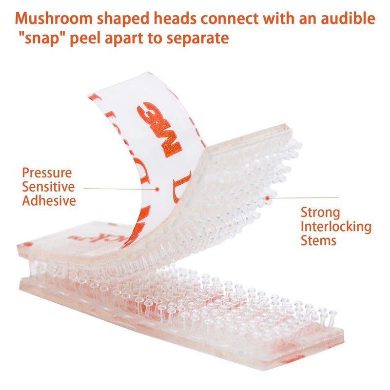 HSTECH EZ Pass/IPass/IZoom Toll Tag Mounting Kit - 8 Pcs (4 Sets) Reclosable Fastener Dual Lock Tape Strips - Image 3