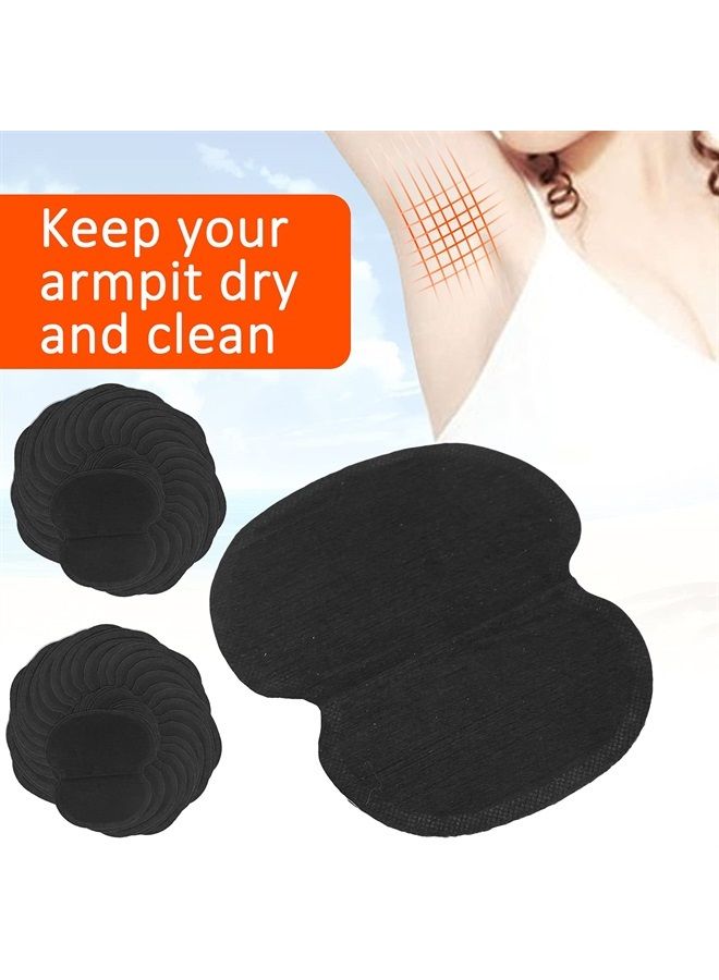 Brrnoo Underarm Sweat Pads, 60pcs Black Armpit Sweat Pads, Sweat Free Armpit Protection Super-Thin NonWoven Fabric Underarm Sweat Pads, Comfortable Armpit Protection for Women and Men - Image 2