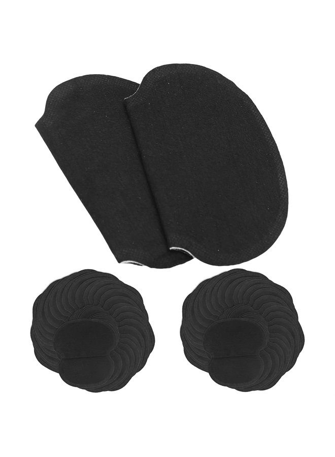 Brrnoo Underarm Sweat Pads, 60pcs Black Armpit Sweat Pads, Sweat Free Armpit Protection Super-Thin NonWoven Fabric Underarm Sweat Pads, Comfortable Armpit Protection for Women and Men - Image 1