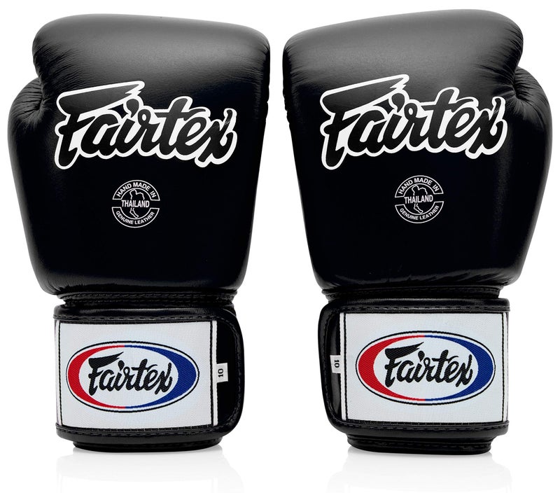 Fairtex BGV1 Muay Thai Boxing Training Sparring Gloves for Men, Women, Kids| Premium Quality, Light Weight & Shock Absorbent 16 oz Boxing Gloves -Black - Image 3