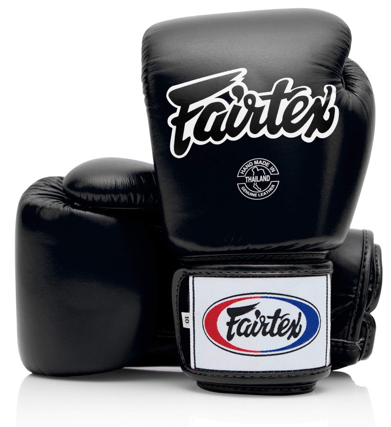 Fairtex BGV1 Muay Thai Boxing Training Sparring Gloves for Men, Women, Kids| Premium Quality, Light Weight & Shock Absorbent 16 oz Boxing Gloves -Black - Image 1