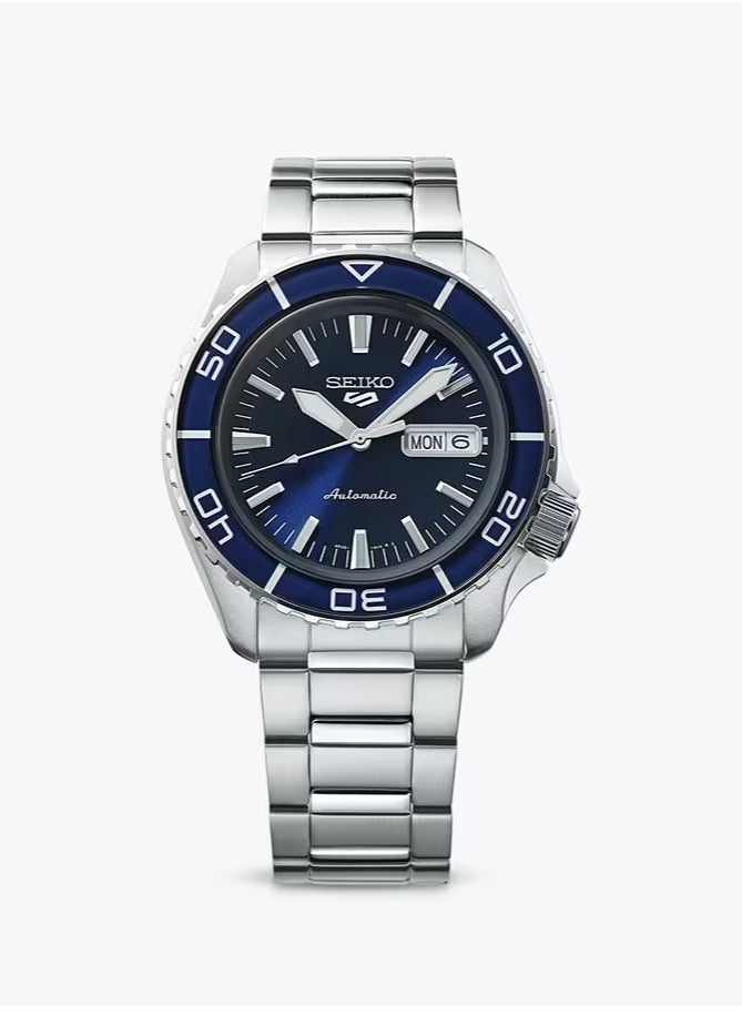 Seiko Men's New 5 Sports Blue Dial Automatic Watch - SRPK97K1  - Image 2