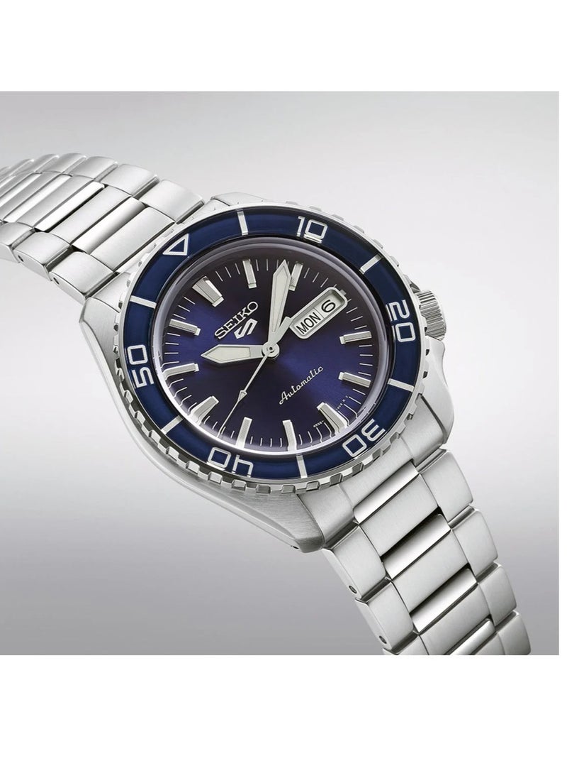 Seiko Men's New 5 Sports Blue Dial Automatic Watch - SRPK97K1  - Image 3