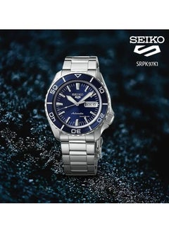 Seiko Men's New 5 Sports Blue Dial Automatic Watch - SRPK97K1  - Image 4