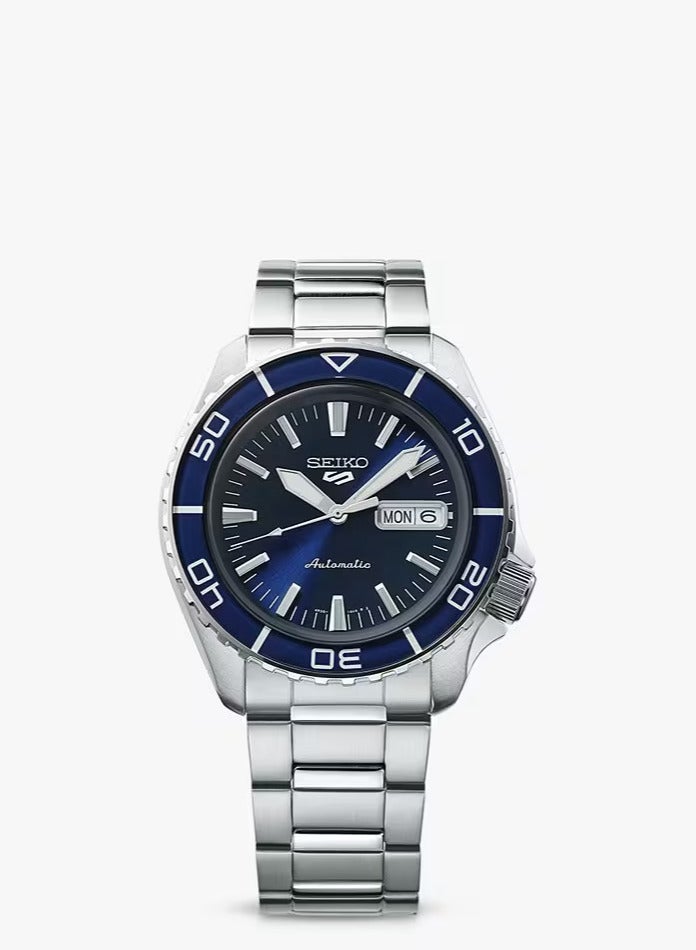 Seiko Men's New 5 Sports Blue Dial Automatic Watch - SRPK97K1 - Image 5
