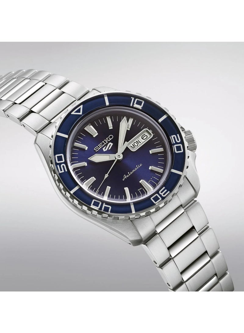 Seiko Men's New 5 Sports Blue Dial Automatic Watch - SRPK97K1 - Image 3