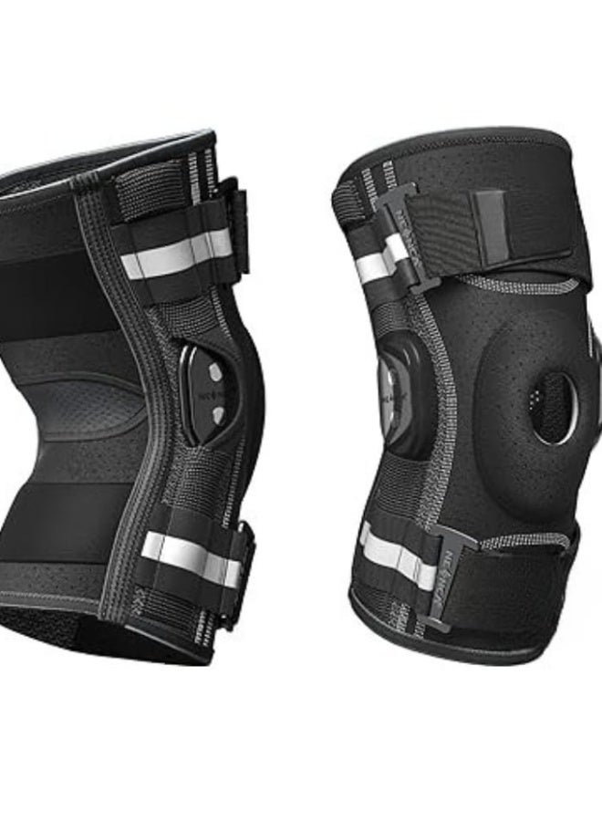 Professional XL Knee Brace with Gel Patella Pad and Removable Side Stabilizers, Medical Knee Support for Pain Relief and Sports Protection, Open-Patella Design with Anti-Slip X-Strap System, Copper-Infused Comfortable Material for Day and Night Wear - Image 5