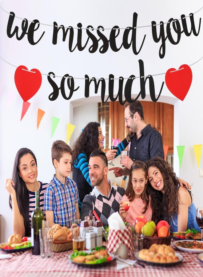 براساكو لافتة ترحيب بالعودة، لافتة اشتقنا إليك كثيراً، زينة ترحيب بالعودة لحفلات لم شمل العائلة، عودة الأصدقاء، التخرج، لافتات عيد الشكر للأصدقاء (أسود) - Image 4