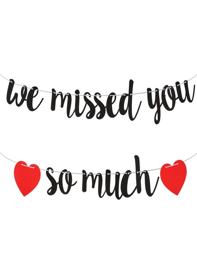 براساكو لافتة ترحيب بالعودة، لافتة اشتقنا إليك كثيراً، زينة ترحيب بالعودة لحفلات لم شمل العائلة، عودة الأصدقاء، التخرج، لافتات عيد الشكر للأصدقاء (أسود) - Image 1