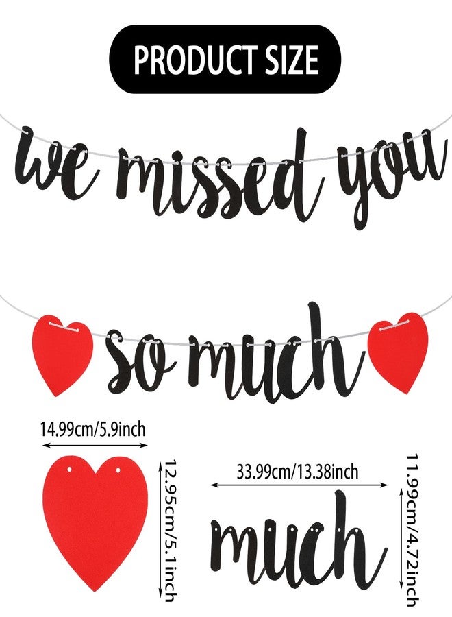 براساكو لافتة ترحيب بالعودة، لافتة اشتقنا إليك كثيراً، زينة ترحيب بالعودة لحفلات لم شمل العائلة، عودة الأصدقاء، التخرج، لافتات عيد الشكر للأصدقاء (أسود) - Image 2