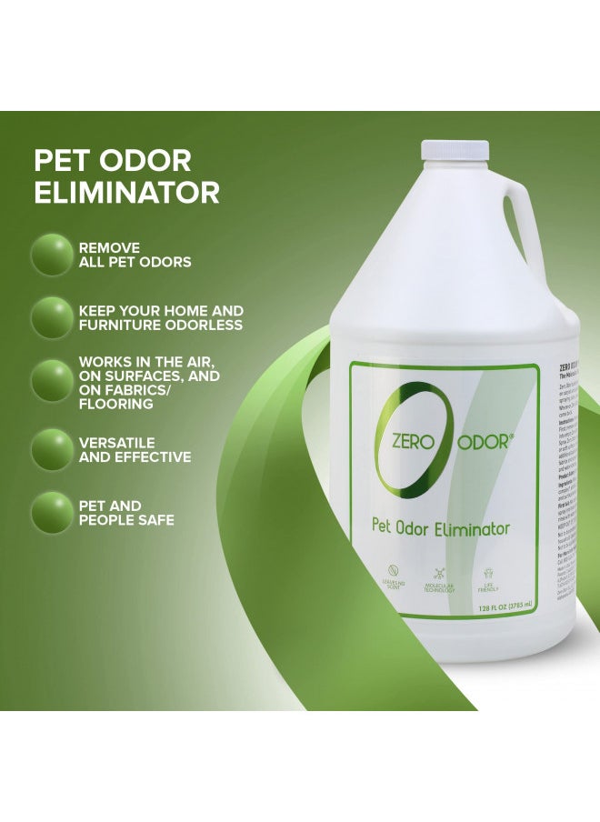 Zero Odor Zero Odor Pet Odor Eliminator - Air Cleaner, Purifier & Deodorizer - More Than an Air Freshener - Actually Eliminates Odors at a Molecular Level - Refill (128 Ounces)  - Image 4
