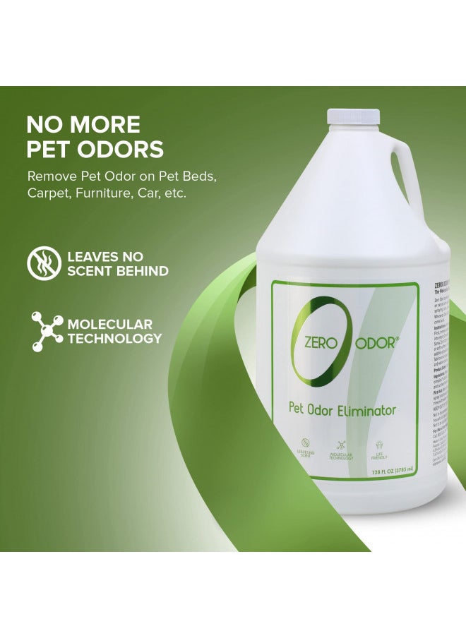 Zero Odor Zero Odor Pet Odor Eliminator - Air Cleaner, Purifier & Deodorizer - More Than an Air Freshener - Actually Eliminates Odors at a Molecular Level - Refill (128 Ounces)  - Image 1