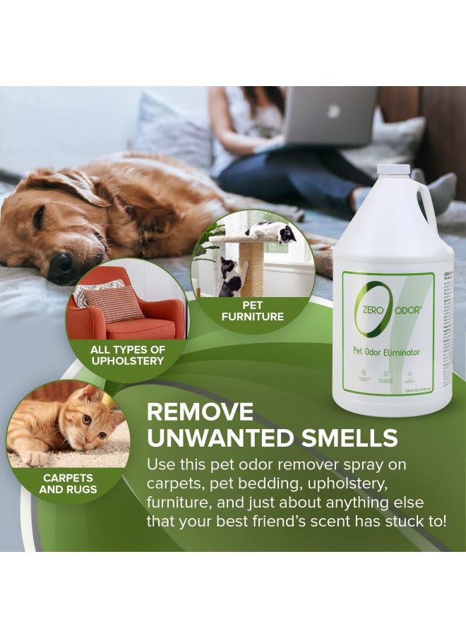 Zero Odor Zero Odor Pet Odor Eliminator - Air Cleaner, Purifier & Deodorizer - More Than an Air Freshener - Actually Eliminates Odors at a Molecular Level - Refill (128 Ounces)  - Image 2