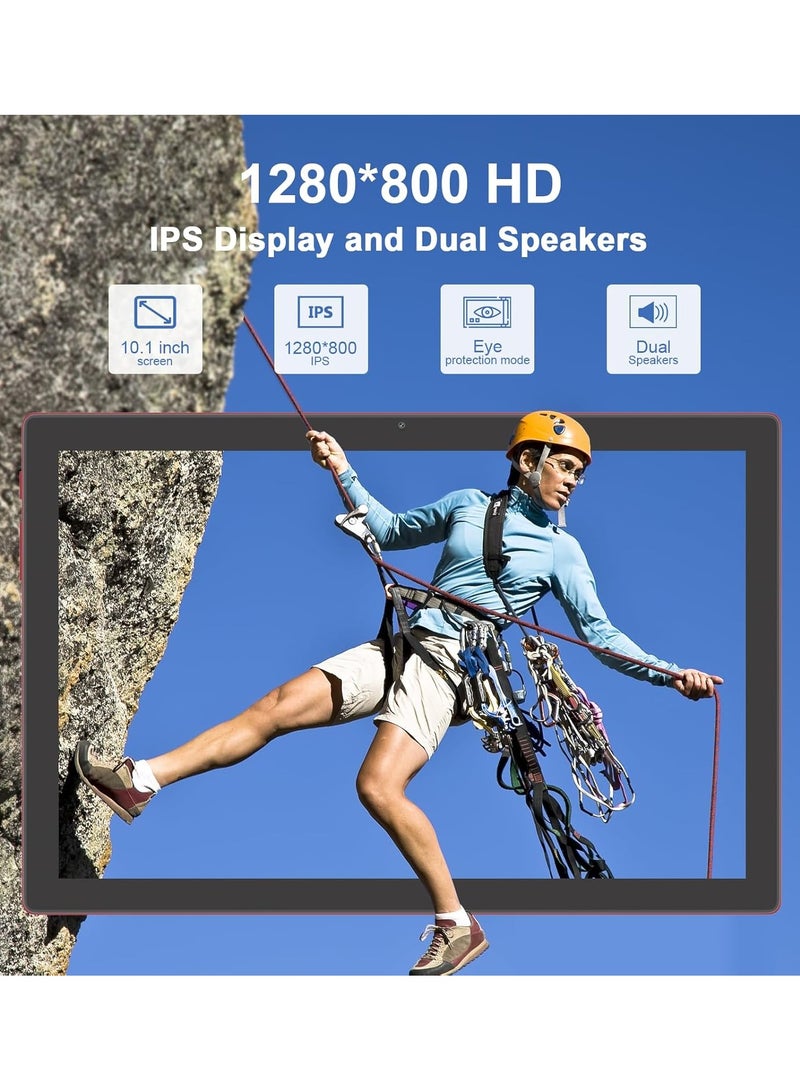 REBENUO CM8200plus 10.1 Inches Tablet,Android 14 Tab,5G Tablet Dual SIM 8GB RAM 256GB ROM,10000mAh Battery With Bluetooth Keyboard,Mouse and Speaker  (Red) - Image 5