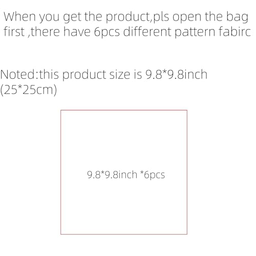 Antetek 9.8" x 9.8"(25 * 25CM) Cotton Fabric DIY Making Supplies Quilting Patchwork Fabric Fat Quarter Bundles DIY for Quilting Cotton Patchwork Cushions (6pcs Coffee, 9.8" x 9.8") - Image 2