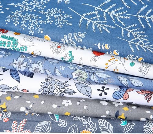 Antetek 9.8" x 9.8"(25 * 25CM) Cotton Fabric DIY Making Supplies Quilting Patchwork Fabric Fat Quarter Bundles DIY for Quilting Cotton Patchwork Cushions (6pcs Coffee, 9.8" x 9.8") - Image 1