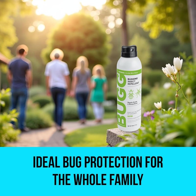 Buggins Original - Insect Repellent - Mosquitoes & Gnats, DEET Free, Non-Greasy - 6 oz Continuous Spray Can - Image 5