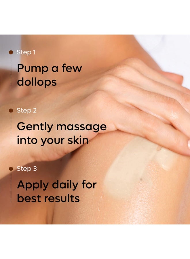 إم كافيين لوشن الجسم إم كافيين بالقهوة مع فيتامين سي وزبدة الشيا | مرطب خفيف الوزن للجسم غير دهني للنساء والرجال | لوشن للجسم للبشرة الجافة والعادية والدهنية (250 مل) - Image 5