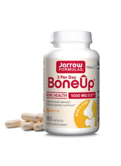 Jarrow Formulas BoneUp Three Per Day For Bone Support and Skeletal Nutrition, Includes Vitamin D3, K2 (as MK-7) and 1000 mg of Calcium Per Day, 180 Capsules, 60 Day Supply