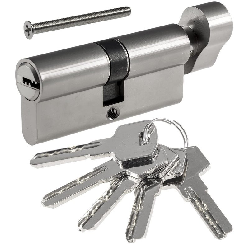 【 SX004 】 Anti theft door lock cylinder European standard gourd hole lock cylinder 70MM/80MM/90MM single open knob/double open key - Image 1