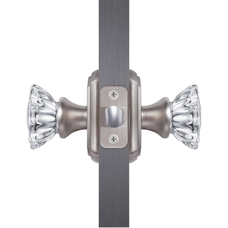 CLCTK Antique Crystal Door Knobs for Interior Doors, Hall and Closet Door Knobs Brushed Nickel Finish - Image 4