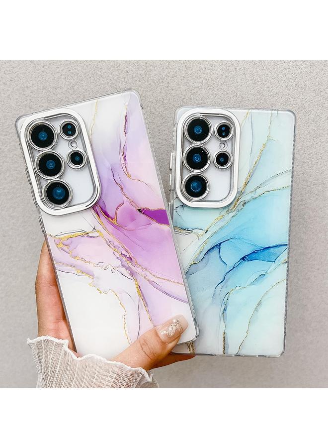 S-TOP Case For Samsung Galaxy S23 Ultra 5G Electroplated Marble Texture Phone Case - Image 4