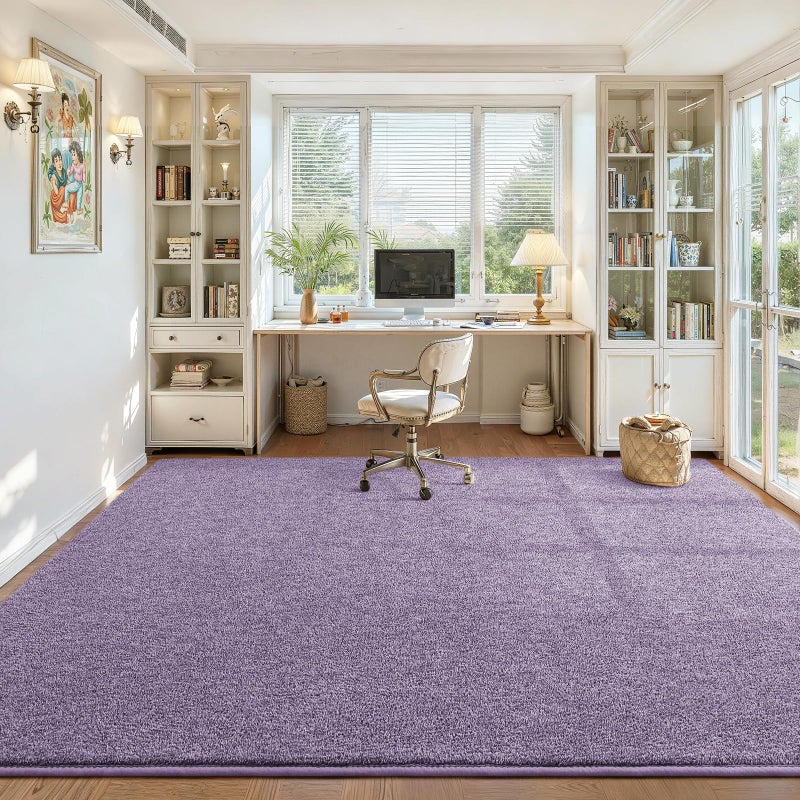 DweIke Rugs for Bedroom Living Room, 4x6 ft Purple Area Rug, Washable Memory Foam Indoor Carpet, Modern Non-Slip Ultra Soft Carpets for Kids Boys Girls Adults Nursery Dorm Home Decor - Image 4