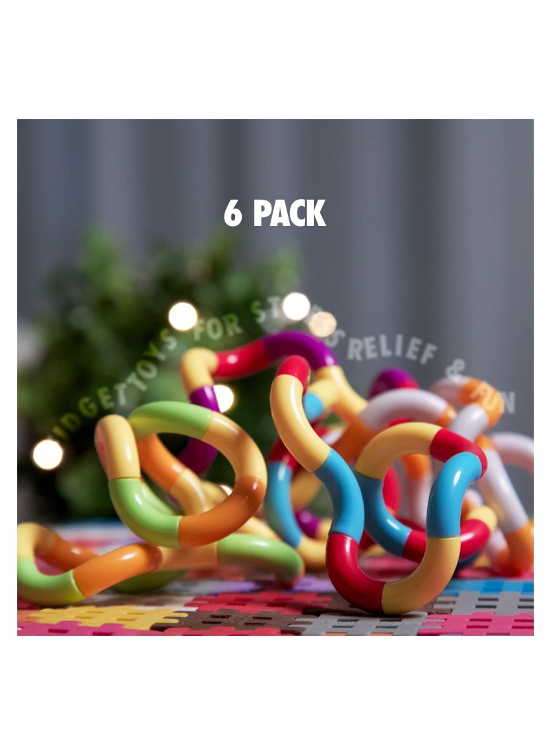 SYOSI - 6 PCS Colorful Fidget Toy Set for Kids Boys Autism Sensory Tools Stress Relief Gadgets Decompression Toys Kids Anxiety Relievers Fidget Squeeze and Twist Toys for Kids Boys Girls Adults All Ages - Image 1
