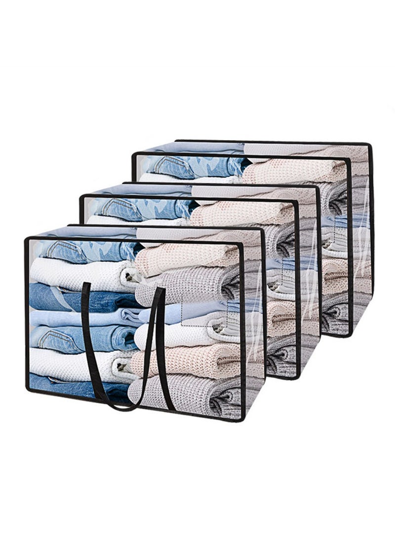 Storage bag PVC hand-held transparent clothing storage bag Moving storage bag Cotton duvet bag Moisture proof and dustproof luggage bag - Image 1