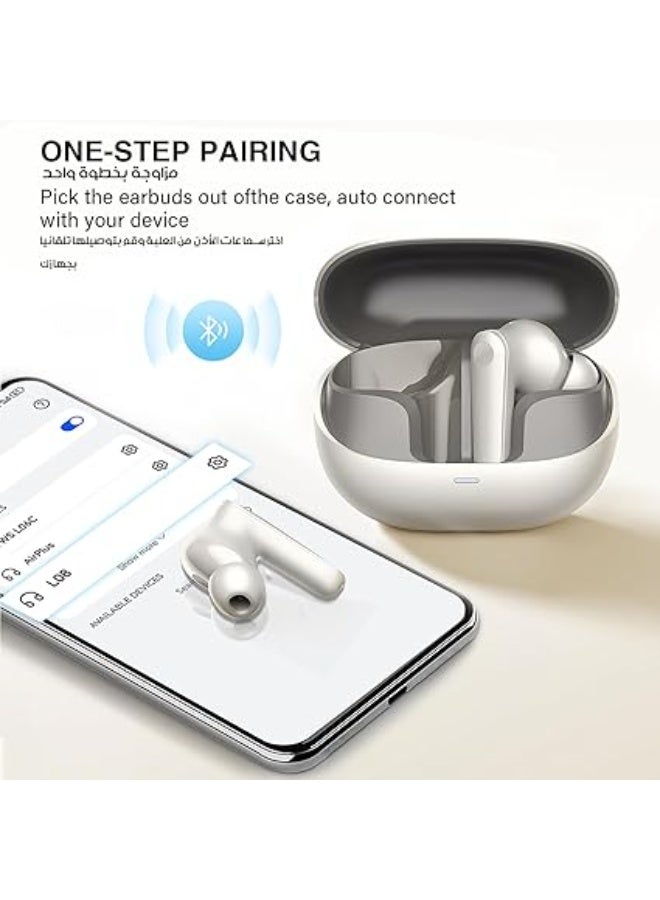 PEJE L08 Wireless Earbuds – Bluetooth 5.4, ANC, Powerful Bass, 7H Playtime, IPX4 Sweatproof, Fast USB-C Charging, AI Clear Call with Dual Mic – True Wireless For Gym/Music/Calls.(Black) - Image 4