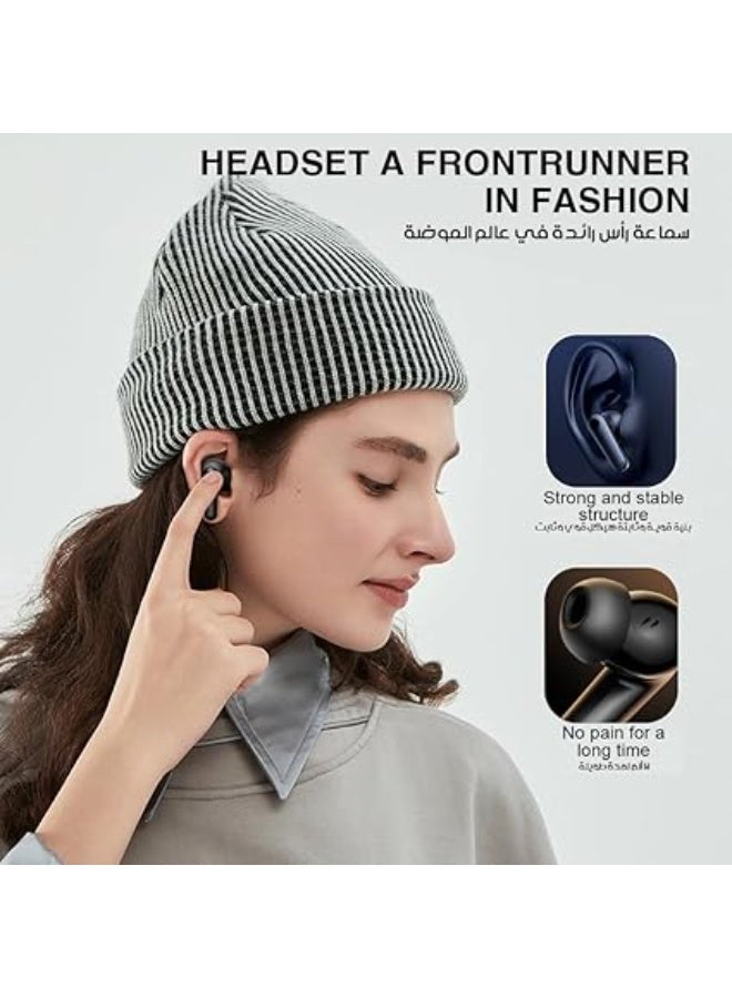 PEJE L08 Wireless Earbuds – Bluetooth 5.4, ANC, Powerful Bass, 7H Playtime, IPX4 Sweatproof, Fast USB-C Charging, AI Clear Call with Dual Mic – True Wireless For Gym/Music/Calls.(Black) - Image 2