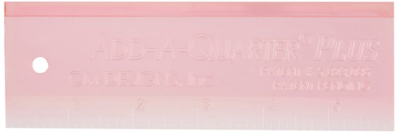 CM Designs Ruler 6 AddAQuarter Plus Pink