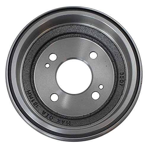 TRQ Rear Brake Drum Pair Set for 1984-1995 Honda Civic / 1993-1997 Honda Civic Del Sol / 1984-1991 Honda CRX - Image 3