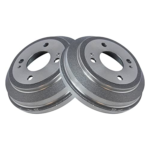 TRQ Rear Brake Drum Pair Set for 1984-1995 Honda Civic / 1993-1997 Honda Civic Del Sol / 1984-1991 Honda CRX - Image 1