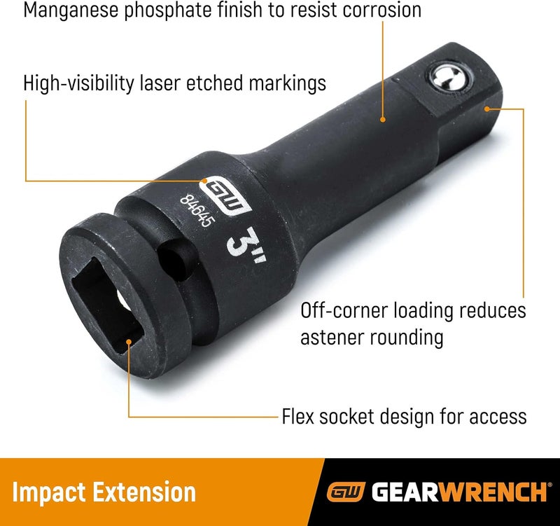 GEARWRENCH 12 Drive Impact Extension 3  84645 - Image 2