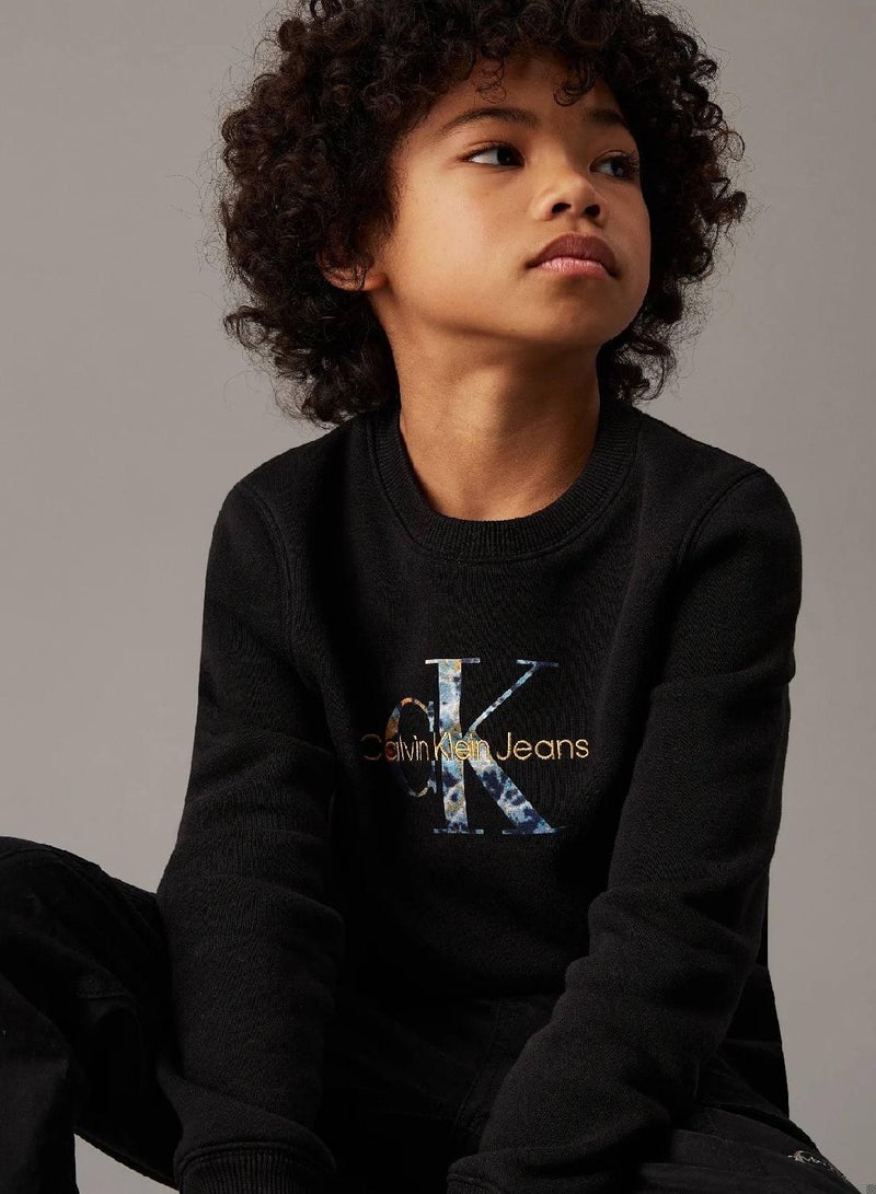 كالفن كلاين جينز سويت شيرت من الصوف مزين بشعار كلفن كلاين - Image 3