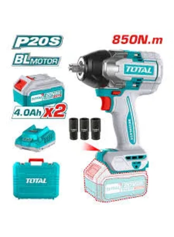 TOTAL Drill 850 Newton Battery with 2 Batteries and Charger 4 Amp - Image 2