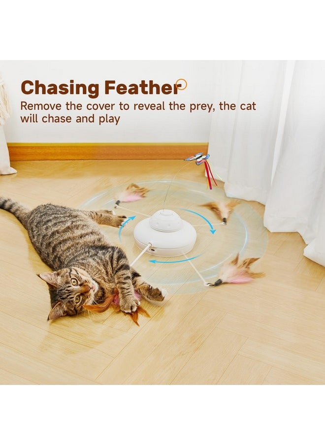 Potaroma Potaroma Cat Toys Chargeable, 3in1 Hide and Seek Kitten Wand Toy, Interactive Automatic Cats Toy, Fluttering Butterfly, Moving Feather, Indoor Exercise Kicker 22.8 Inches Cover for All Breeds  - Image 5