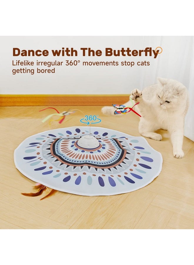 Potaroma Potaroma Cat Toys Chargeable, 3in1 Hide and Seek Kitten Wand Toy, Interactive Automatic Cats Toy, Fluttering Butterfly, Moving Feather, Indoor Exercise Kicker 22.8 Inches Cover for All Breeds  - Image 4