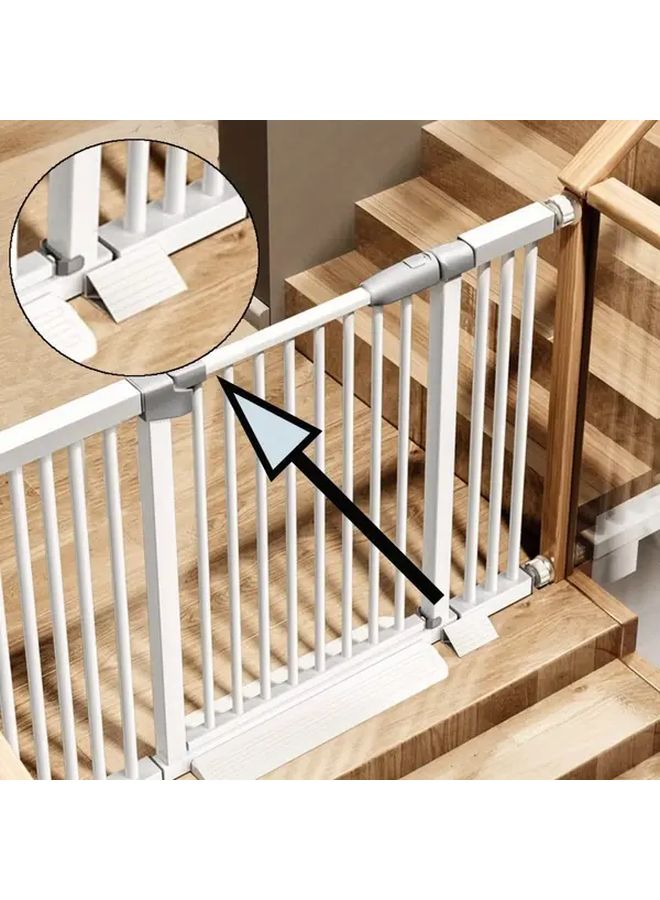 6 قطع أقدام دعم مثلثة بيضاء بلاستيكية لبوابات الحيوانات الأليفة والأطفال، وتجهيزات تعزيز الأسوار - Image 5