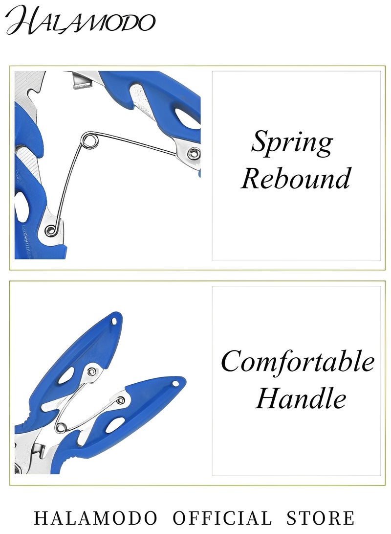 Halamodo كماشة شفاه السمك متعددة الوظائف لإزالة الخطاف وزردية الحلقة المنقسمة لصيد الأسماك بالصنارة وصيد الأسماك على الجليد ومعدات الصيد كهدية رائعة للرجال - Image 3